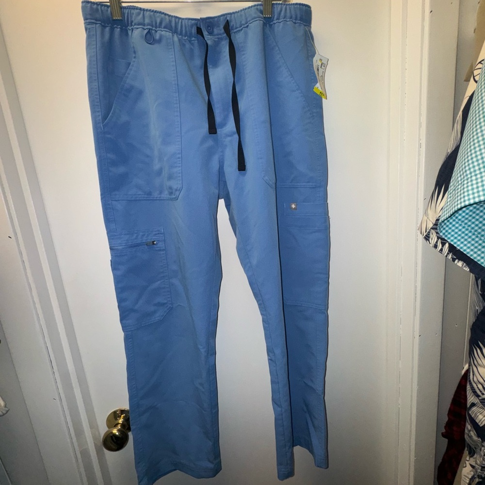 Figs ceil blue scrub pants